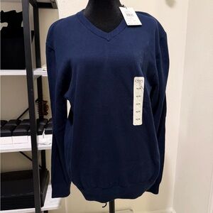 1978 Champs Men's Navy V-Neck Sweater